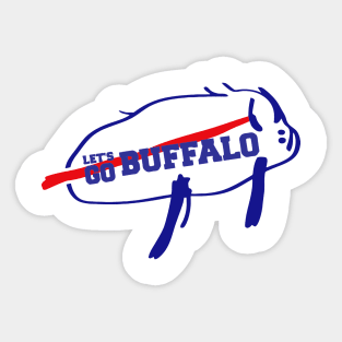 lets go buffalo Sticker